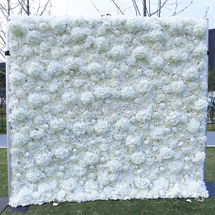 Mur de fleurs blanches 05