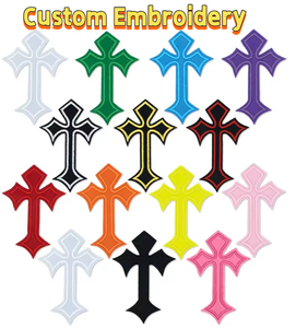 Thêu chữ thập tùy chỉnh, Bản vá thêu máy tính, phụ kiện quần áo, Bản vá để vá lỗ trên quần áo. - Product Image 1