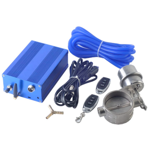 Universal Top 2&quot; 2.5&quot; 3&quot; Slant Exhaust Cutout Outlet <strong>Tip</strong> Inlet Weld on Single Exhaust Muffler with Wireless Remote Dump <strong>Valve</strong> - Product Image 3