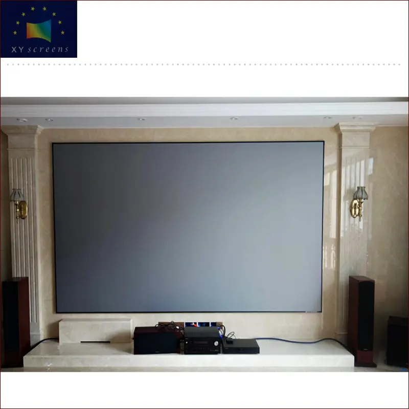 Écrans XY 150 pouces ALR grille ZHK100B-PET lunette mince écran de projection à cadre fixe pour projecteur ultra courte portée