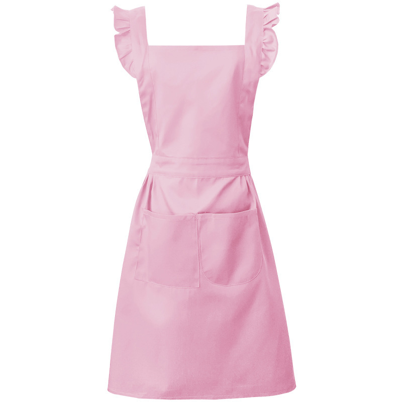 Pink simple version one-piece apron