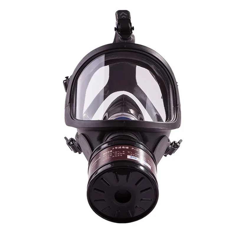 Tam yüz gaz maskesi solunum maskesi iki filtre Antigaz maskesi