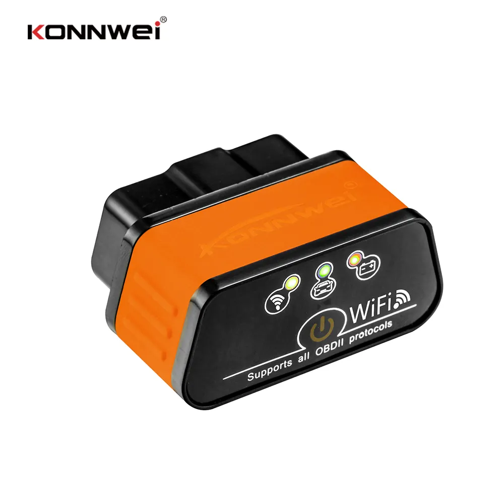 KONNWEI KW903 Wifi Scanner Elm327 Obd2 Fault Code Reader Auto Diagnose Scanner Tool Oranje en Zwart