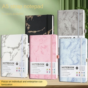 <strong>Custom</strong> Cross-Border Marble <strong>Strap</strong> <strong>Notebook</strong> A6 Size Creative PU Leather <strong>Elastic</strong> Band Diary Book Thermal Binding Printable Logo - Product Image 3