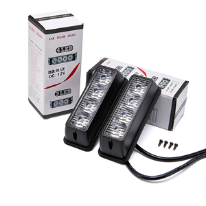 4LED Car Bar <strong>Light</strong> for Vehicle Beacon <strong>Light</strong> Flashing <strong>4W</strong> 12V/<strong>24V</strong> <strong>Led</strong> Strobe <strong>Light</strong> Universal Fit Truck RED Blue Amber White - Product Image 1
