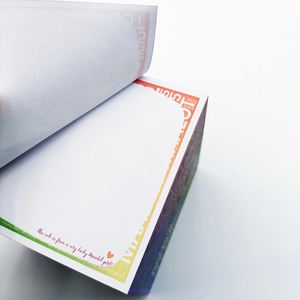 Papel de alta calidad, Cubo de notas de impresión de 4 lados, notas adhesivas, Bloc de notas, Cubo de notas adhesivas con paleta de madera, Cubo de notas adhesivas - Product Image 3