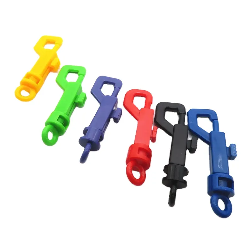 Porte-clés à crochet en plastique, 50 pièces, tendance, clips de crochets en plastique pour les hommes