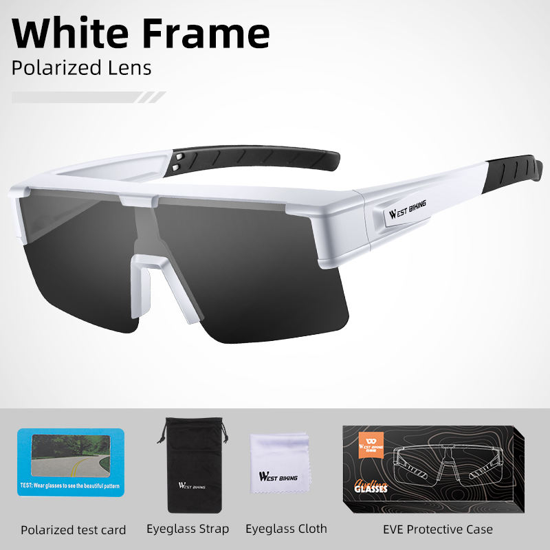 white frame polarized lens