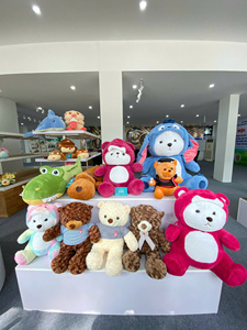 ตุ๊กตาหมียัดนุ่นของเล่นตุ๊กตาหมีน่ารักสตรอเบอร์รี่