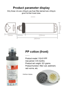 Quick Connect Water <strong>Filter</strong> Purifier Cartridge PPF <strong>GAC</strong> CTO for Household Water Purification System Replacement - Product Image 2