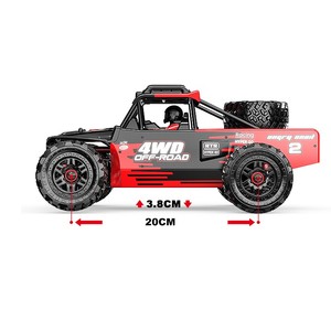 Lehoo Toys 1:14 4WD高速 (43km/h) ブラシレスオフロードRCモンスタートラックエキスパートレベルメタル素材リモコン