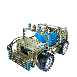 教育玩具キッズ学習3Dビルディングブロック組み立てDIYメタルパズルアセンブリキット3in1車 - Product Image 4