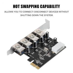 4端口PCI-E至USB 3.0集线器PCI Express扩展卡适配器5Gbps主板 - Product Image 2