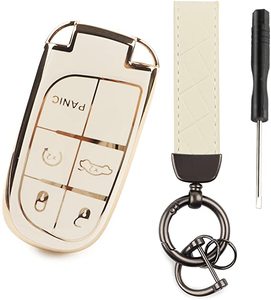 Grand Cherokee Renegade Chrysler Dodge RAM <strong>Journey</strong> Dart Fiat Smart <strong>Key</strong> 3 4 5 Buttons Cover Car <strong>Key</strong> Fob Keychain Accessory - Product Image 2