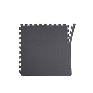High Density Interlocking Puzzle Mat <strong>1</strong>/2&quot; Thick <strong>EVA</strong> <strong>Foam</strong> Exercise Gym Flooring Black 6 Pieces - Product Image 1