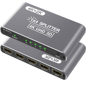 <strong>HDMI</strong> <strong>Splitter</strong> <strong>1</strong> in <strong>4</strong> Out 1x4 Supports Resolution up to 4K 30Hz Same TVs at the Same Time Monitor Tv, USB Cable, User Manual - Product Image 2