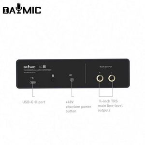 Portable Sound Card 2-Channel USB Audio Interface With Monitor 48V Phantom Power Studio Sound Equipment - Product Image 5