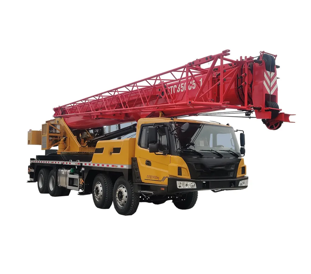famous brand STC350C5-1 Hybrid Version Truck Crane Maximum Lifting Capacity 35ton Gross Weight 39ton for cheap sale