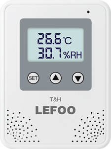 LEFOO CE ROHS certificado pantalla LCD controlador de temperatura y humedad sensor transmisor con función de relé y alarma - Product Image 3