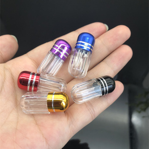 Bouteille d'été en forme de cheval, petit Tube de pilules de petite taille, conteneur Transparent avec capuchon métallique coloré, vide, bouteille de Rhino - Product Image 1