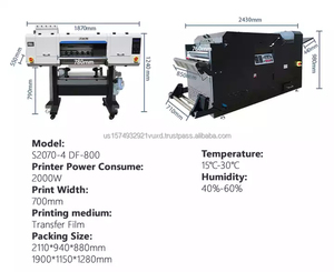 4 kafaları I3200 yüksek hızlı 60cm Dtf yazıcı kullanımı için pigment mürekkep dijital yazıcılar giyim BASKI MAKİNESİ - Product Image 2