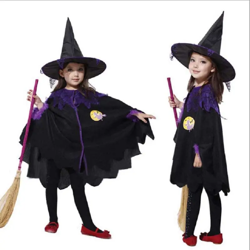 Kinder Halloween Cosplay Heks Mantel Kostuum Voor Kinderen Peuters Kinderen Jongens/Meisjes ZMHC-006