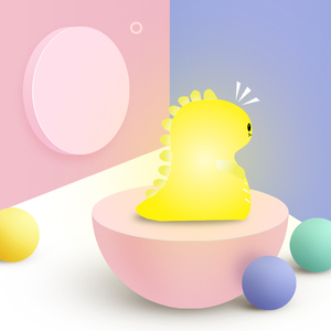 Ricaricabile LED dinosauro lampada telecomando da comodino per dormire divertente giocattolo luce notturna per la camera dei bambini arredamento - Product Image 4