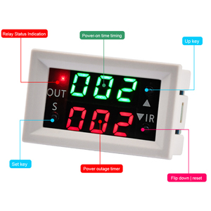 Modulo relè temporizzato a doppio Display relè temporizzato DC 12V Mini LED Timer digitale relè temporizzazione ritardo ciclo interruttore di controllo tempo 20A - Product Image 4