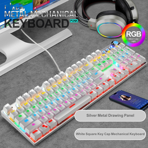 CSX K88 RGB 104 Gaming Mechanical <strong>Keyboard</strong> Punk Round Retro Keycap Backlit USB Wired Mechanical <strong>Keyboard</strong> With <strong>Replaceable</strong> Shaft - Product Image 3