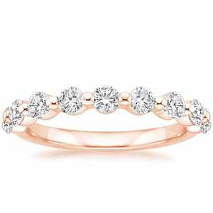 Lab Grown Diamond Half Eternity Band <strong>Floating</strong> <strong>Shared</strong> Prong Diamonds Dazzling Wedding Band for Women's Diamond Jewellery