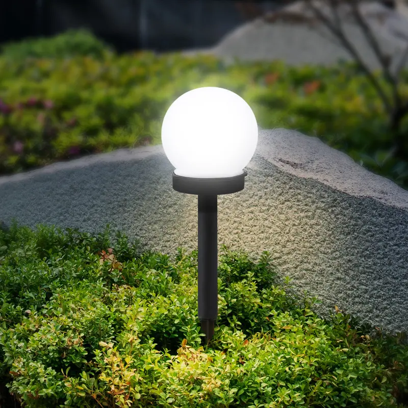 Fabrik Großhandel Top Qualität Solar betriebene wasserdichte Solar Yard Lampe Outdoor Garden Sphärische Acryl Rasen lampe