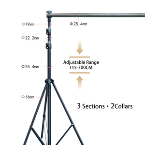 Professional <strong>Photo</strong> Studio Background Stand 2.8x3m Green Black White Backdrops Support System Stands with Carry Bag - Product Image 4