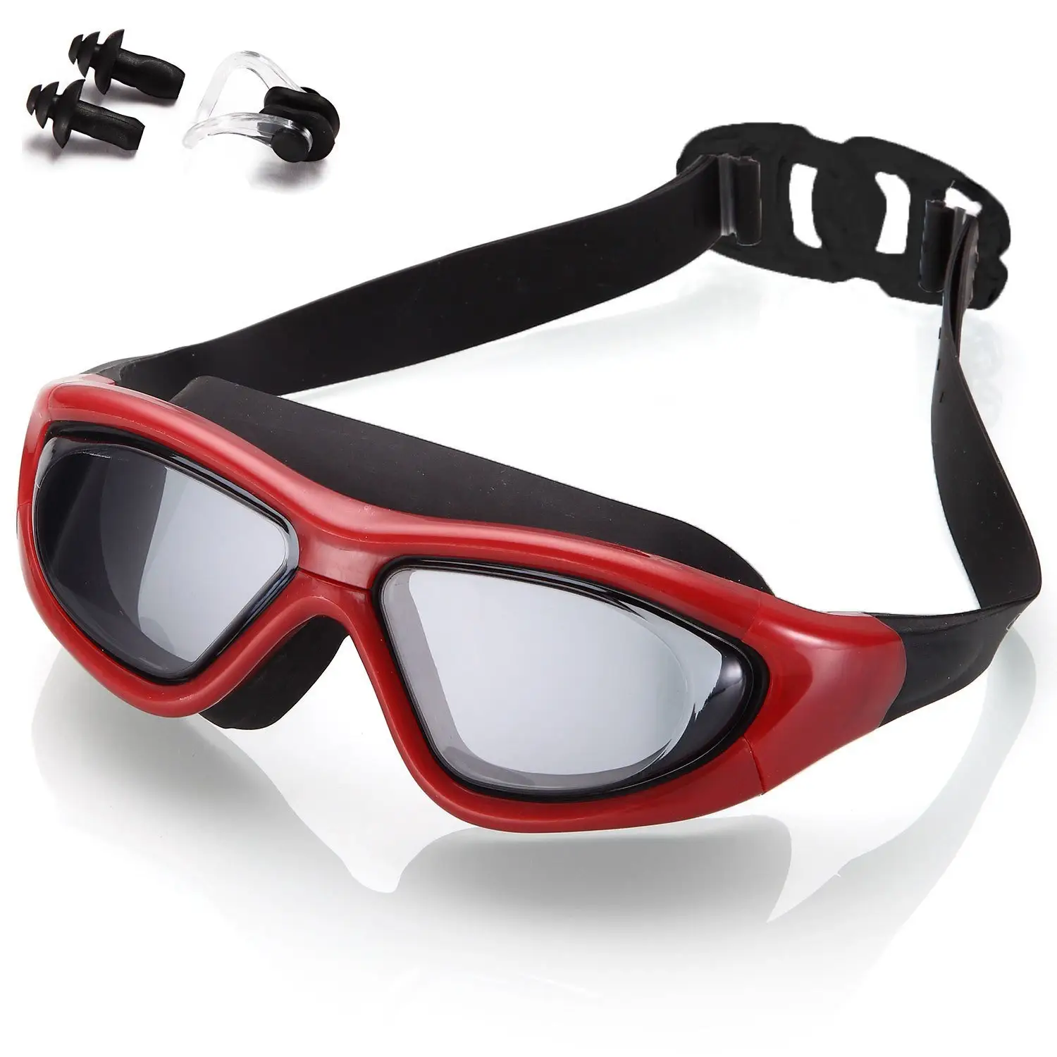 공장 도매 김서림 방지 수영 고글 조정 가능한 PC 렌즈 성인용 수영 안경 안개 방지