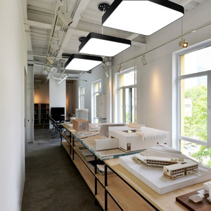 Lampada a sospensione rettangolare a Led luce quadrata a sospensione luci lineari per Studio ufficio centro commerciale Club progetto - Product Image 3