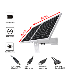 Faster Shipping Solar Energy <strong>System</strong> 5V/12V Voltage Output IP66 60W 30Ah Solar Panels With Battery <strong>PWM</strong> Solar Charge Controller - Product Image 4
