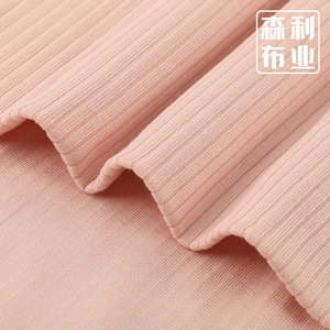 Chất Lượng Cao 95% Nhân Tạo Bông 5% Spandex Căng Sọc Dệt Kim Xương Sườn Thể Thao Vải Cho Áo Len - Product Image 4