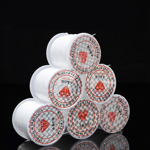 0.8毫米扁平氨纶弹力线弹性手链绳用于珠宝串珠制作 - Product Image 1