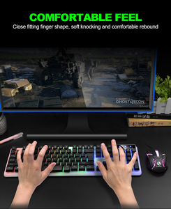 Juego completo de teclado flotante, sensación mecánica, juego luminoso de teclado y ratón, teclado y ratón para juegos, combos de teclado y ratón - Product Image 3
