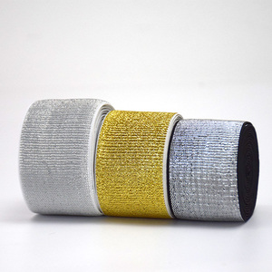Correas elásticas brillantes de fábrica Elástico personalizado multifuncional para decoración de costura de correa - Product Image 1