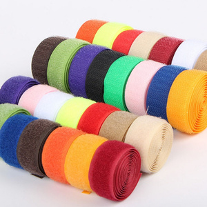 Fita adesiva de náilon reutilizável, fita mágica de 25mm para bem-estar resistente, gancho e fitas de laço de nylon 100%