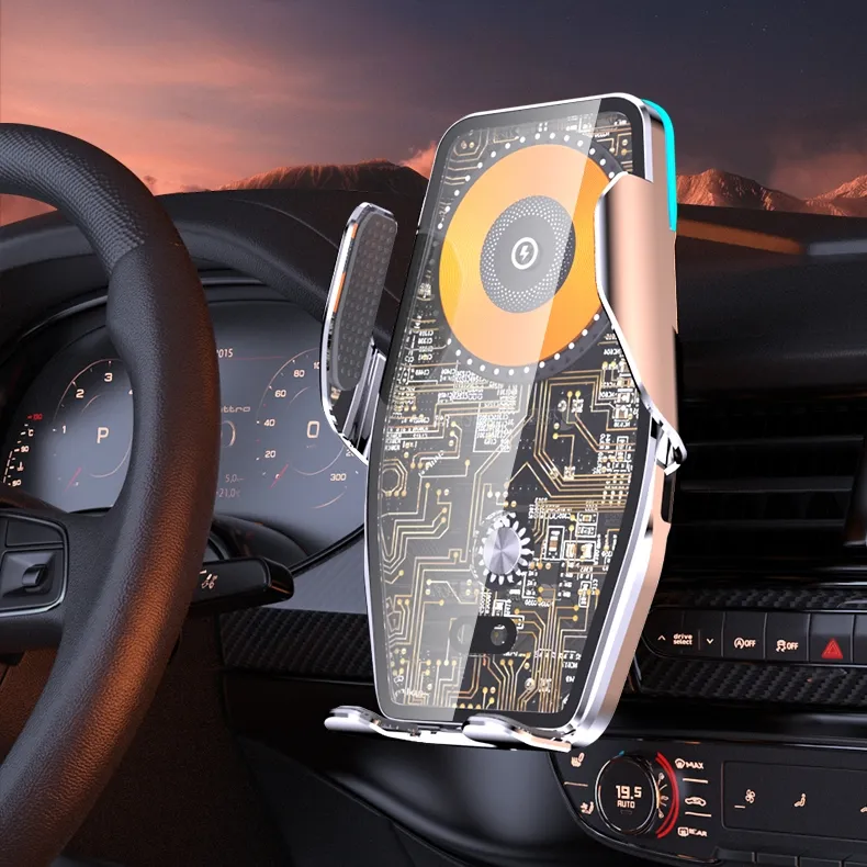 Suporte de telefone para carro com sensor inteligente de alta qualidade, carregador sem fio de carregamento rápido para iPhone, design original