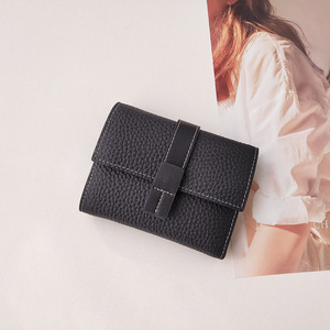 批发手工设计师女式短卡座PU钱包，女式简约时尚钱包 - Product Image 2