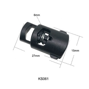 Different Sizes Designs Black <strong>Color</strong> Cord <strong>Elastic</strong> <strong>String</strong> Lock Plastic Spring Toggle Fastener - Product Image 5
