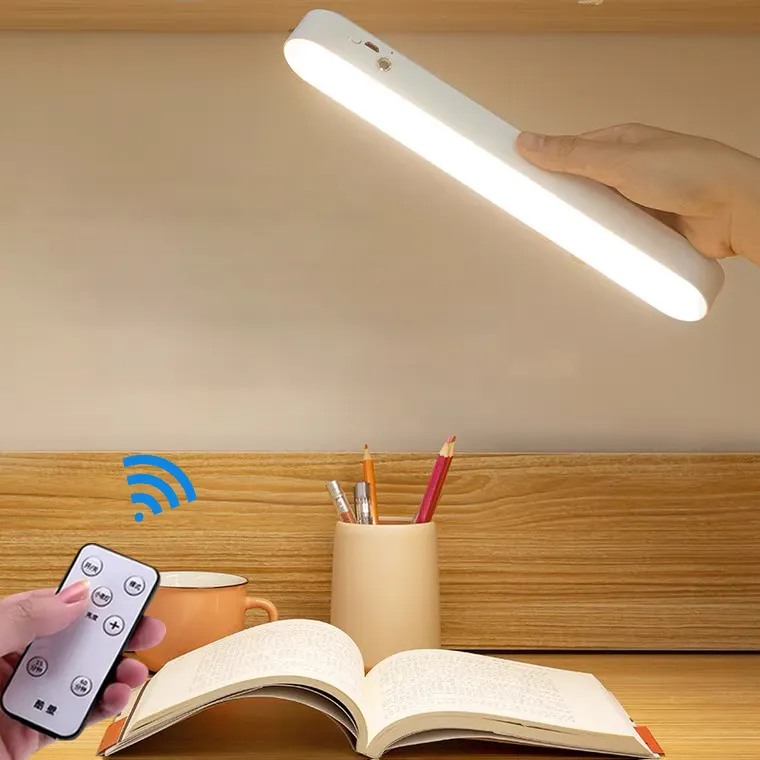 โคมไฟตั้งโต๊ะ LED แบบแม่เหล็กชาร์จไฟได้ USB ไฟกลางคืนตู้ห้องครัวไฟตู้เสื้อผ้า