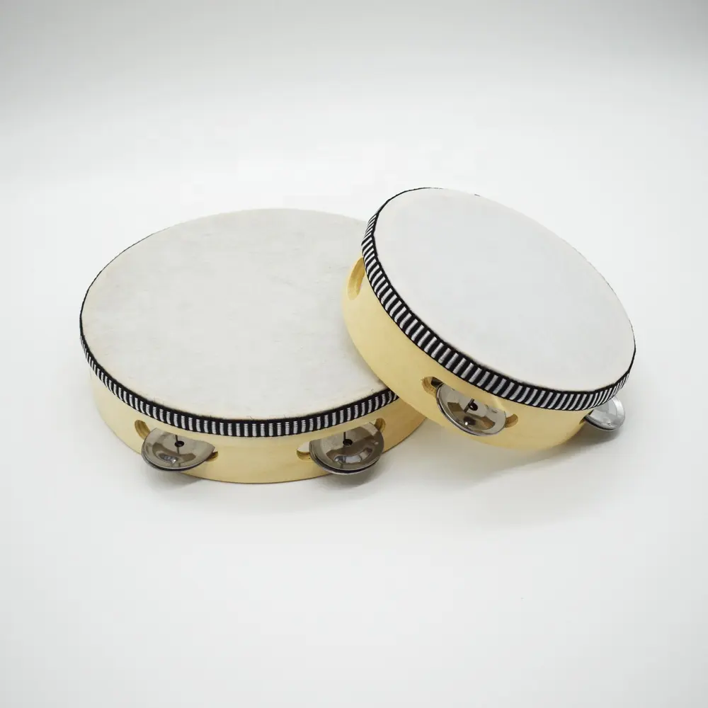 Sonajeros de percusión para bebés, juguetes de percusión para bebés, panderetas de madera de 6 pulgadas