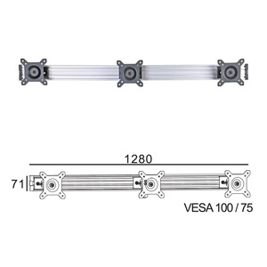 Bağlar ve standlar için üç braket aksesuarı TVM LCD monitör ile 204 duvar montajı - Product Image 2