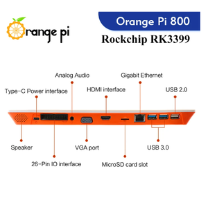 Orange Pi 800-ordenador con teclado, 4GB de RAM, Rockchip RK3399, 64GB, EMMC, 4K, HD, 64 bits, 1,8 GHz, Mini PC, WIFI, portátil, Personal
