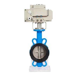Dn50 Dn65 Dn100 su elektrikli aktüatör kontrolü 220v Epdm Ptfe kauçuk conta gofret tipi motorlu kelebek vana - Product Image 6