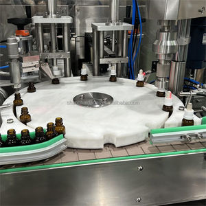Automatic Dropper Essential Oil 30ml 60 Ml Amber Glass <strong>Bottle</strong> <strong>Liquid</strong> Filling Line With Filler Capper Labeler