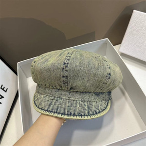 Rửa Sạch Cũ Denim Ngắn Hình Bát Giác Hat Cho Phụ Nữ Mùa Xuân Và Mùa Thu Mặt Trời Bảo Vệ <span class=keywords><strong>Net</strong></span> Người Nổi Tiếng Đám Mây Hat Thời Trang Hat - Product Image 5